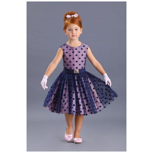 Платье Маленькая Леди, размер 134, синий