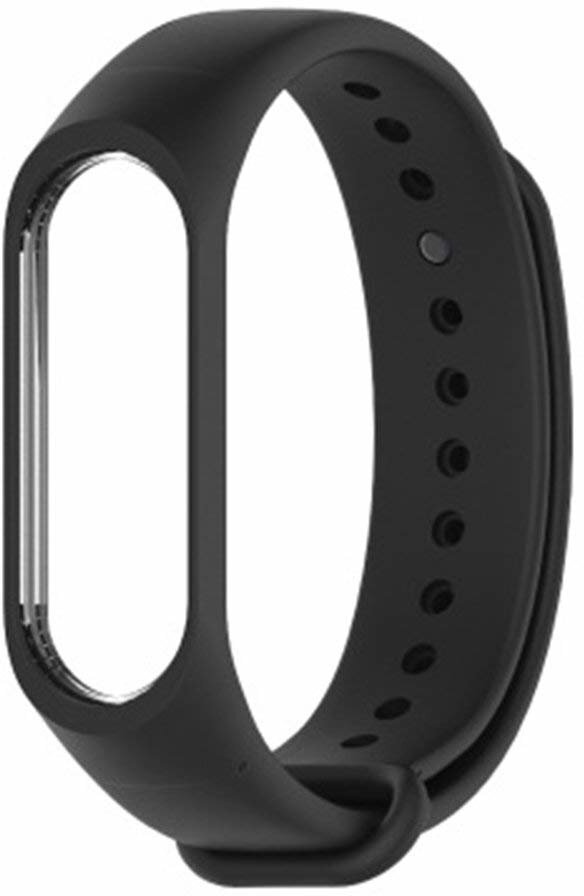 Цветной сменный ремешок для браслета Xiaomi Mi Band 3 Черный