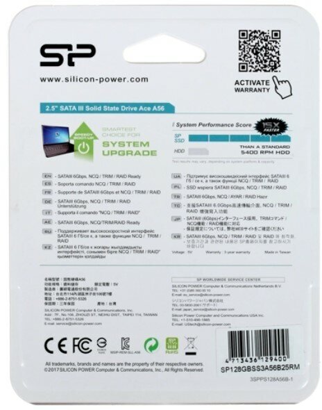 Твердотельный накопитель Silicon Power Ace A56 128 ГБ SATA SP128GBSS3A56B25 - фото №8