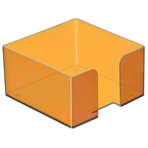 фото Подставка для бумажного блока 9*9*5 тонированный оранжевый манго стамм пл53