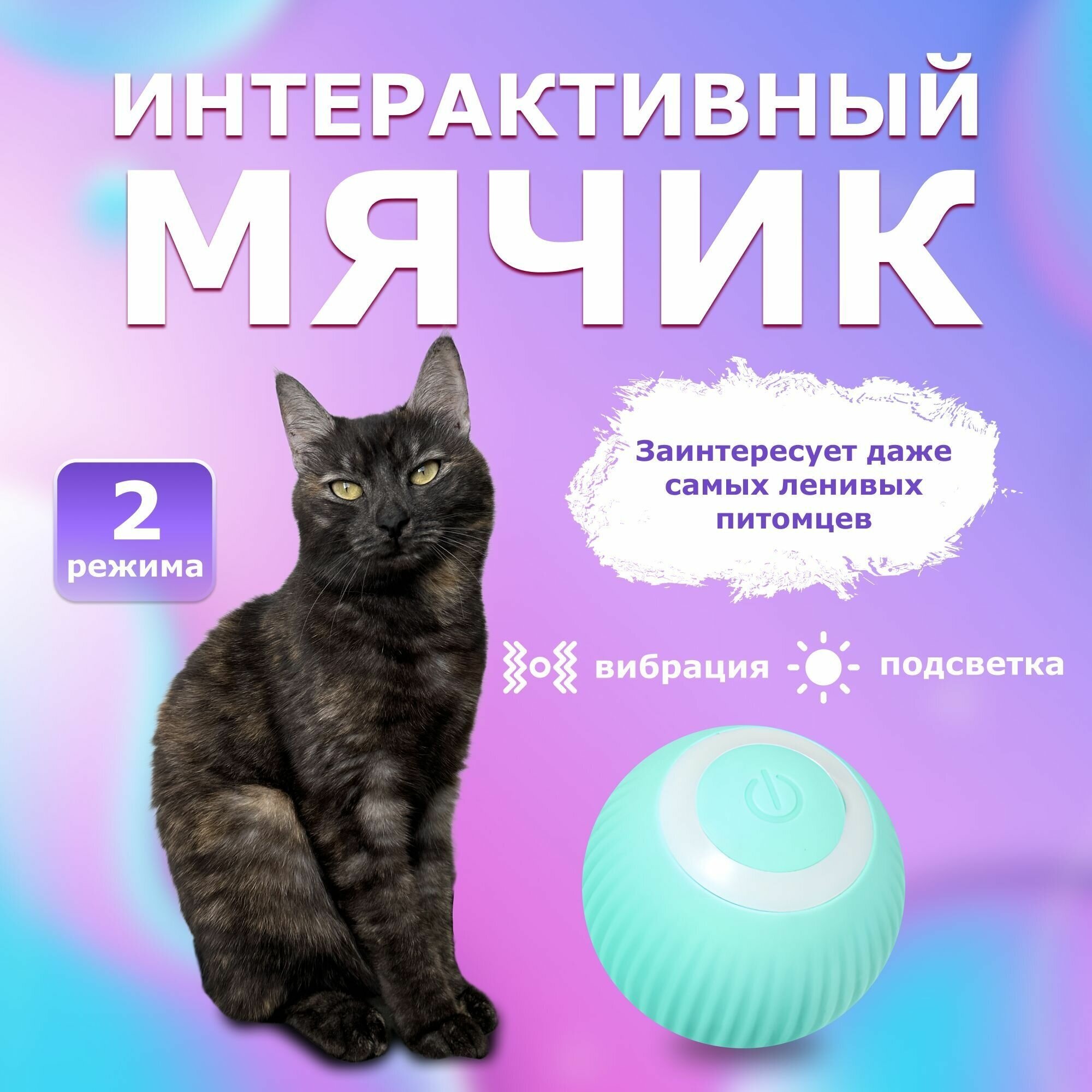 Интерактивный мяч для кошек