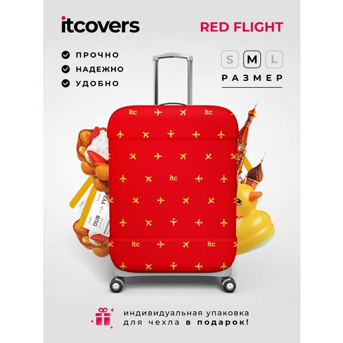 Чехол для чемодана itcovers, 80 л, размер M, золотой, красный