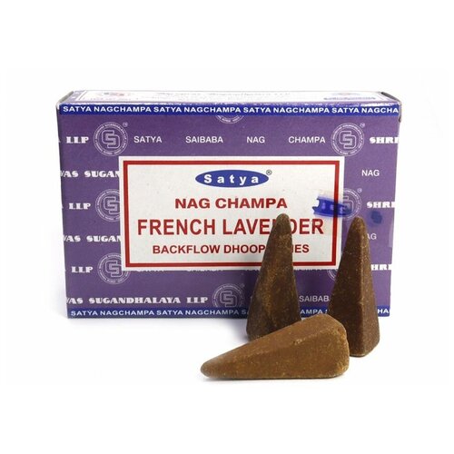 Ароматические благовония пуля Satya Сатья Французская Лаванда French Lavender, стелющийся дым, 10 шт