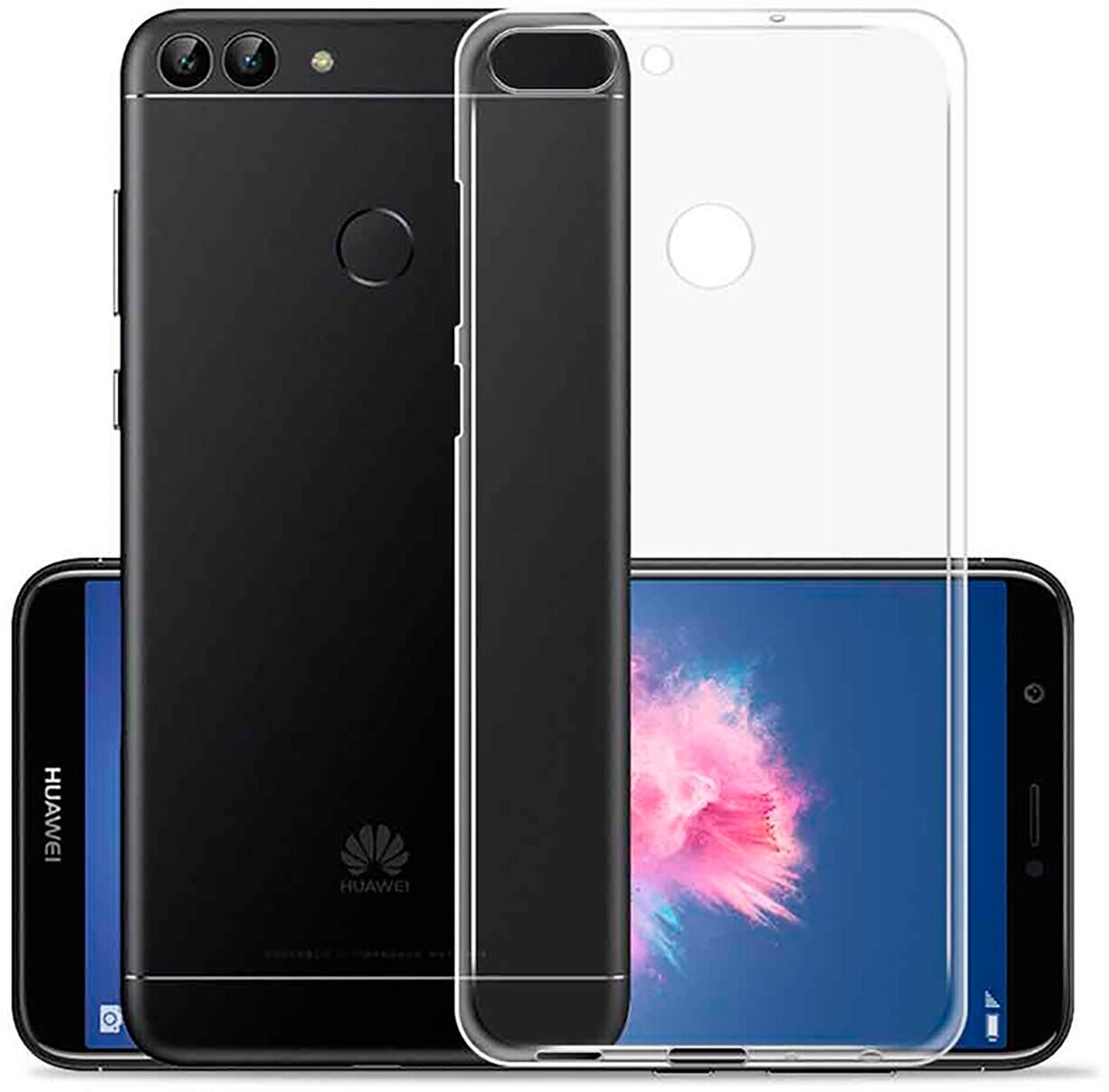 Силиконовый чехол на Huawei P Smart / Хуавей П Смарт прозрачный