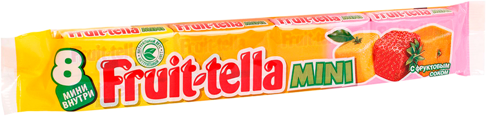 Конфеты жевательные FRUIT-TELLA Мини ассорти, 88г