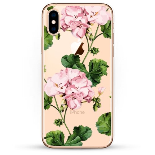 фото Силиконовый чехол розовые цветы на apple iphone xs andy & paul