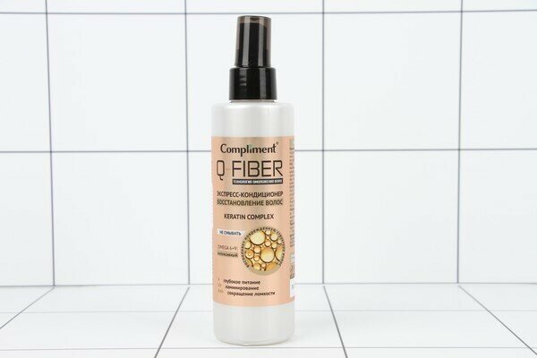Кондиционер-экспресс восстановление волос Keratin complex Q-Fiber Compliment/Комплимент 200мл ООО ТИМЕКС ПРО - фото №6