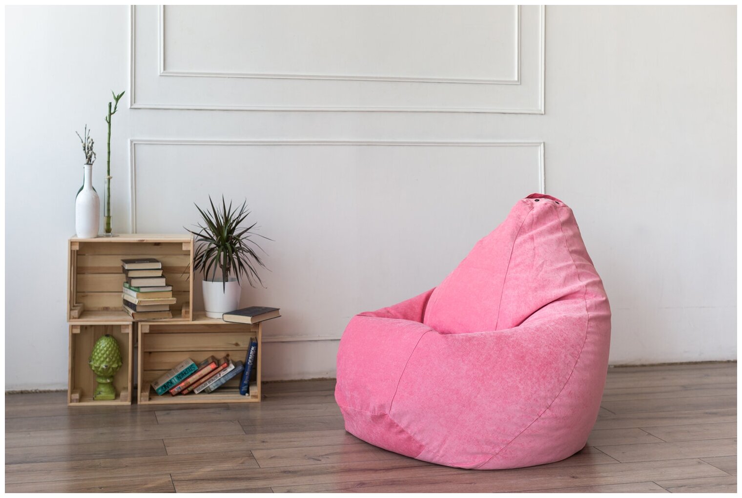 Кресло Мешок Груша Розовый Микровельвет (XL, Классический) - фотография № 4