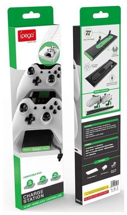 Зарядная станция для геймпадов Xbox One Dual Charging Dock iPega (PG-XB003)