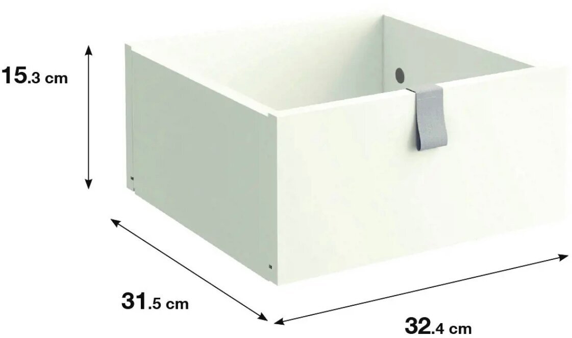 Ящик выдвижной Spaceo KUB 32.4x15.2x31.5 см ЛДСП цвет белый