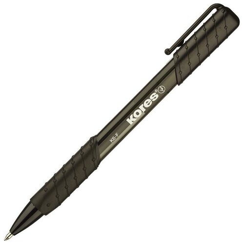 Ручка шариковая автоматическая Kores К6 (0.5мм, трехгранная, черный цвет чернил) 12шт.