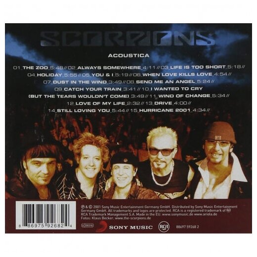 Scorpions Acoustica CD Медиа - фото №2