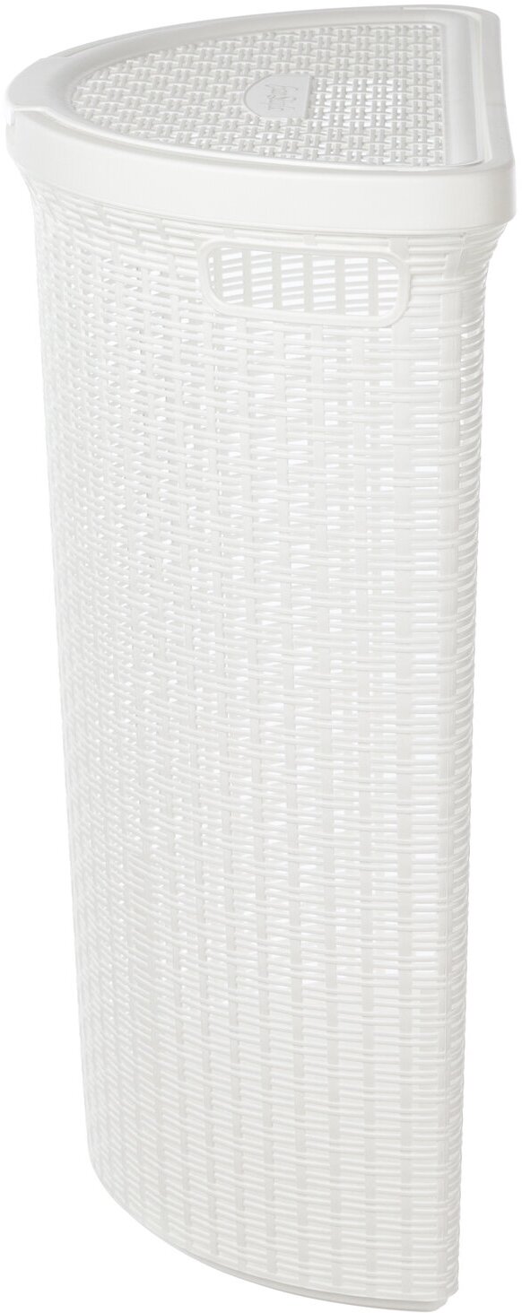 Корзина для белья Бытпласт Eco Style полусфера полипропилен белый 460×265×610мм - фотография № 13