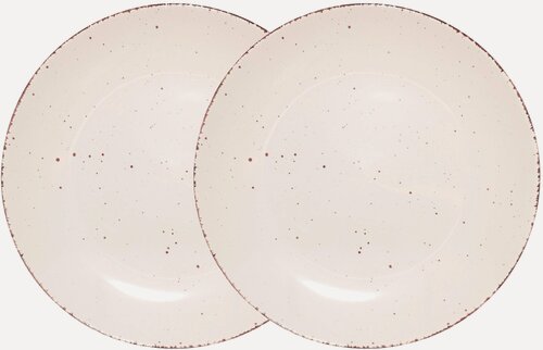 Изображение товара Тарелка обеденная, 27 см, 2 шт, керамика, бежевая, в крапинку, Speckled, Kuchenland