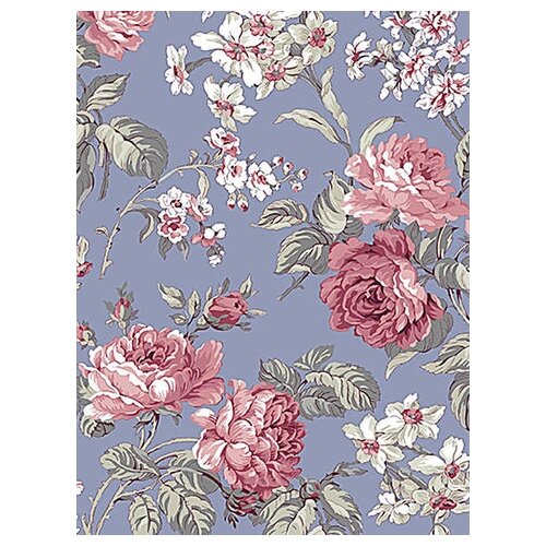 фото Простыня сказка прохоровская роза на резинке 90х200 см фиолетовый/зеленый/розовый