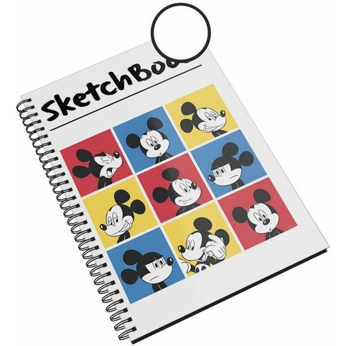 Блокнот/Скетчбук/Альбом для рисования Каждому Своё "Mickey Mouse/Микки Маус/Плуто" A4 48 листов