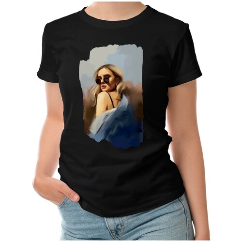 фото Футболка roly, размер m, черный