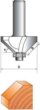 Фреза Globus 1022 D35 кромочная конусная