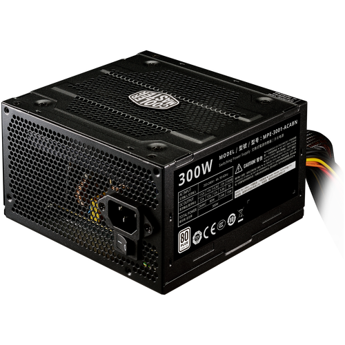 Блок питания 300Вт/ Power Supply Cooler Master Elite V4 300W 230V / 80 Plus 230V EU / ErP 2014 / 120mm fan / EU Cable MPE-3001-ACABN-EU