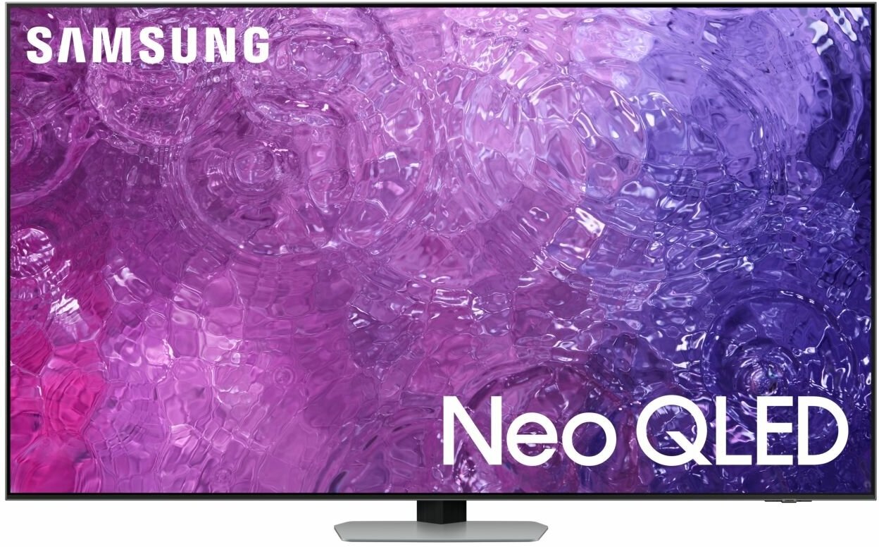 55" Телевизор Samsung QE55QN90CAU 2023 QLED, Neo QLED, HDR, LED, серебристый