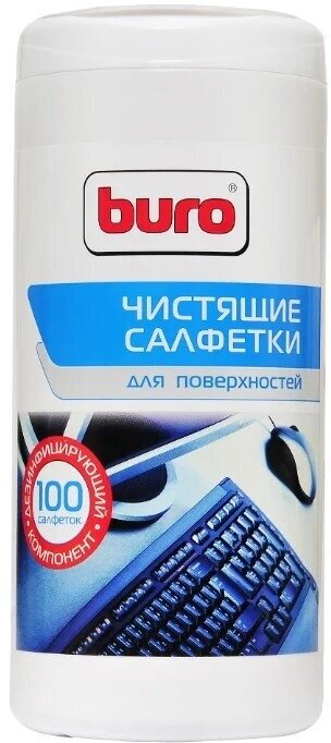 Салфетки Buro BU-Asurface для поверхностей туба 100 штук влажных