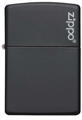 Зажигалка бензиновая Zippo 218ZL Logo Black Matte