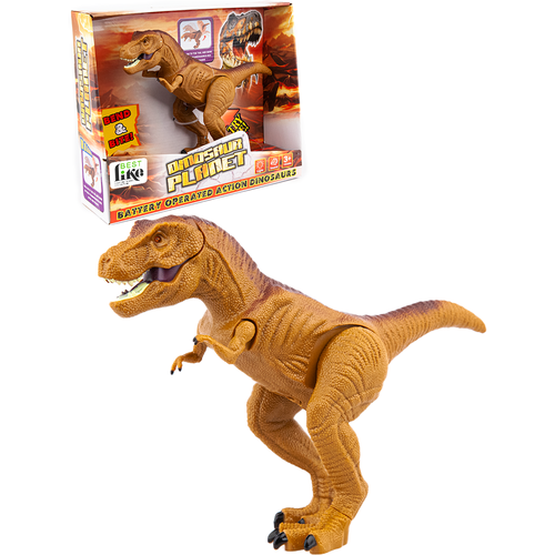 Динозавр со звуком, на батарейках, RS6179 динозавр на батарейках двигается со звуком световой эффект размер 33 12 15 5 см цвет в ассортименте роботы динозавры