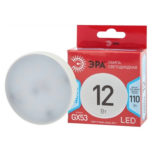 фото Лампа светодиодная эра led gx-12w-840-gx53 r