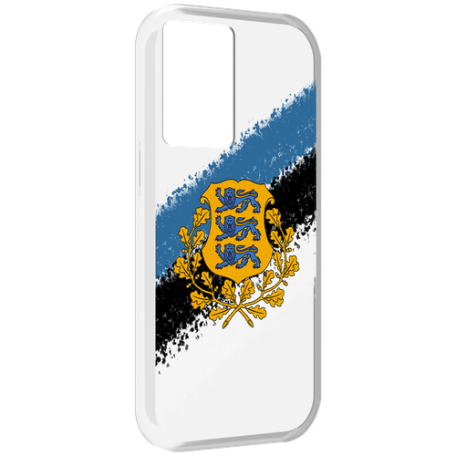 Чехол MyPads герб флаг эстонии-2 для OnePlus Nord N20 SE задняя-панель-накладка-бампер