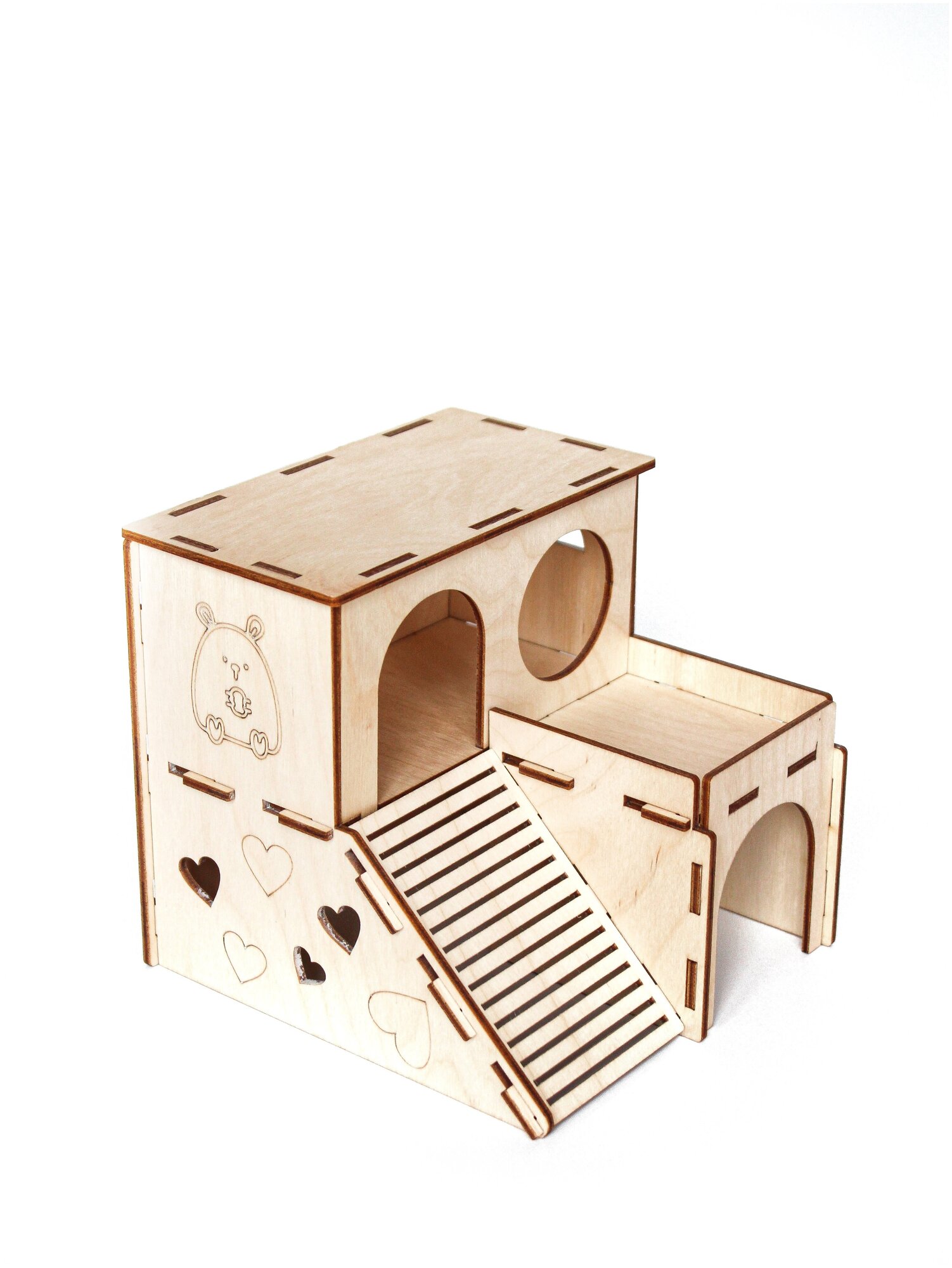Деревянный домик для грызунов крыс мышей хомяка джунгарик - фотография № 2