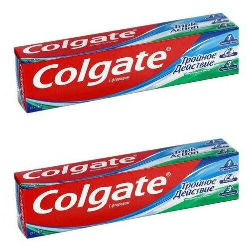 Colgate Зубная паста Тройное действие, 50 мл, 2 шт