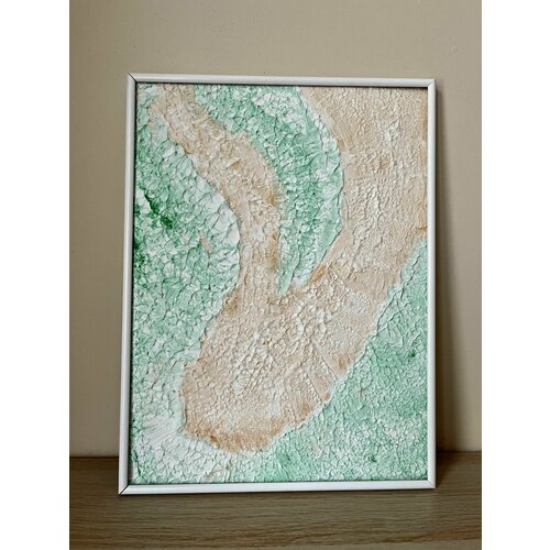 Картина для интерьера рельефная DECORMARKT Лагуна #3, размер 50х70 см, декор для дома ручной работы в скандинавском стиле