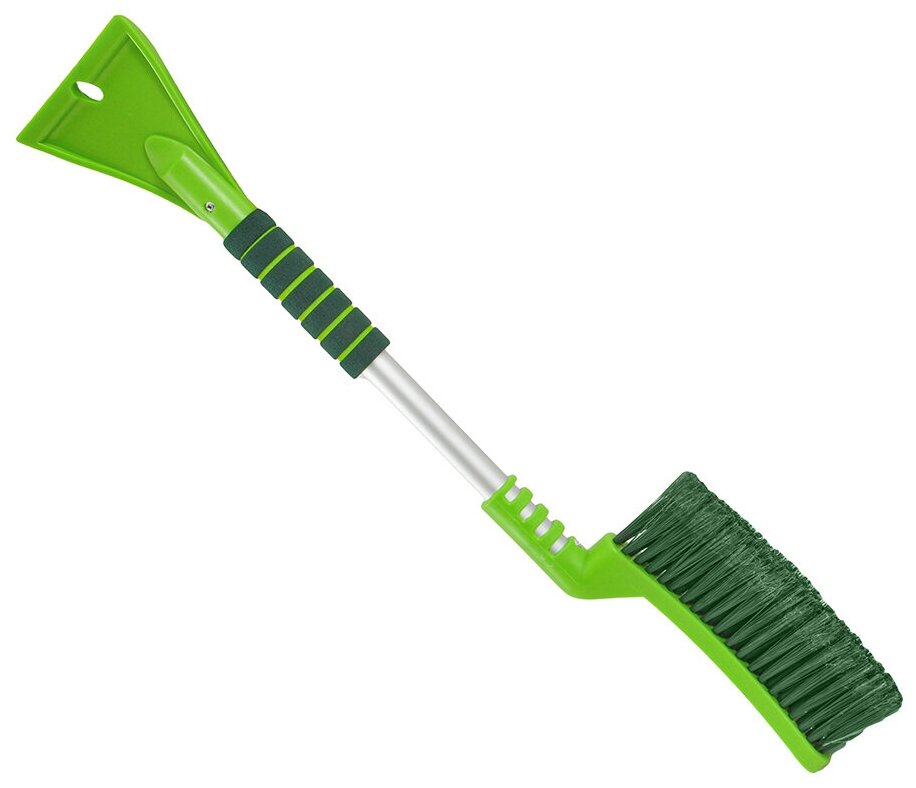 Щетка для снега со скребком Li-Sa поролон ручка изогнутая салатово-зеленая 63 LS280