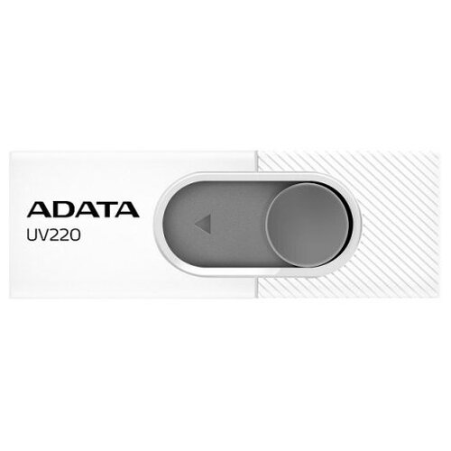 Флешка ADATA UV220 64 ГБ, белый/серый