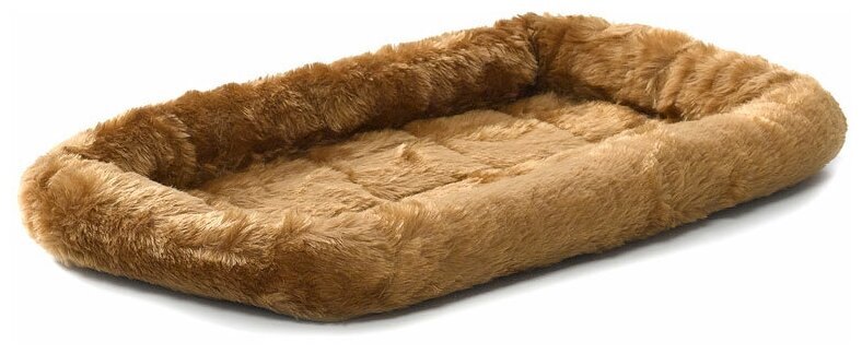 Лежанка для собак MidWest Pet Bed меховая, цвет: коричневый, 91*58 см - фото №2