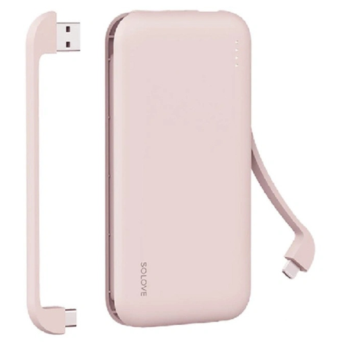 фото Внешний аккумулятор xiaomi solove 10000 mah pink (w7)