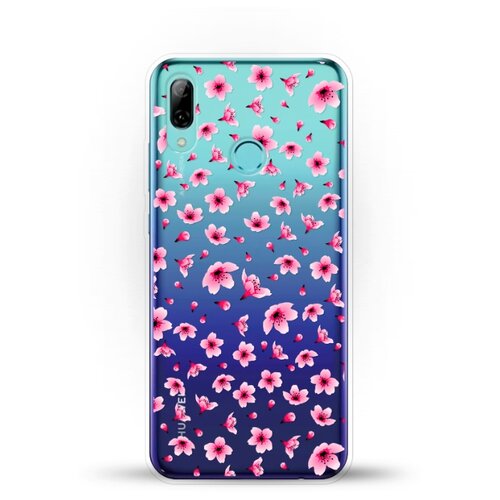 фото Силиконовый чехол цветы розовые на huawei p smart (2019) andy & paul