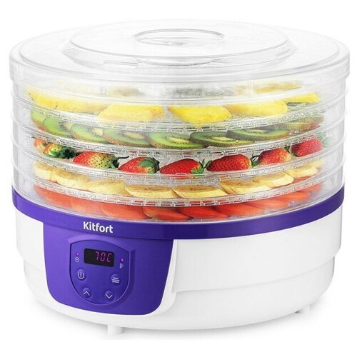 Сушка для фруктов и овощей Kitfort КТ-1929 5под 250Вт белый 520100₽