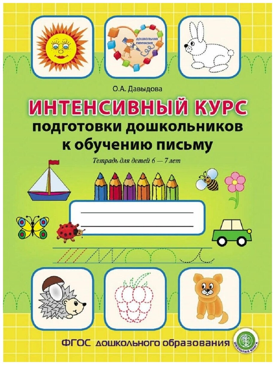 Интенсивный курс подготовки дошкольников к обучению письму. Тетрадь для детей 6-7 лет. ФГОС до