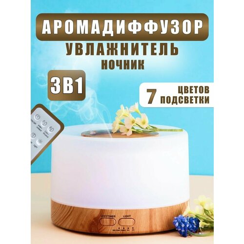Аромадиффузор увлажнитель воздуха с пультом ДУ ночник с LED подсветкой 170000₽