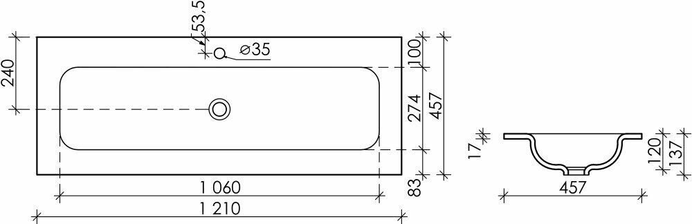 Раковина Ceramica Nova Element 121 CN7017 - фотография № 5