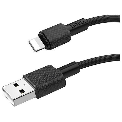 Кабель USB HOCO X29 Superior, USB - Lightning, 2.0А, 1м, черный кабель usb hoco x29 superior usb lightning 2 0а 1м черный