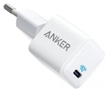 Сетевая зарядка ANKER PowerPort 3 Nano 20W, белый фото 1