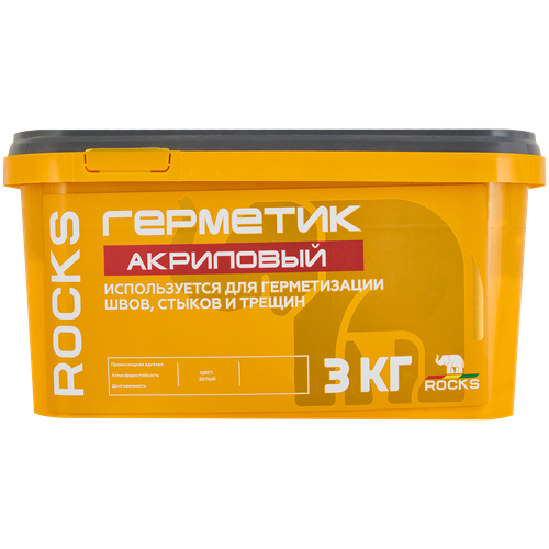 Герметик акриловый ROCKS 3 кг герметик акриловый waterflex 3 кг боларс