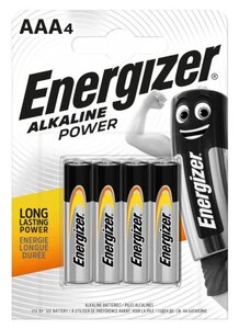 Батарейка Energizer Alkaline Power AAA, в упаковке: 4 шт.