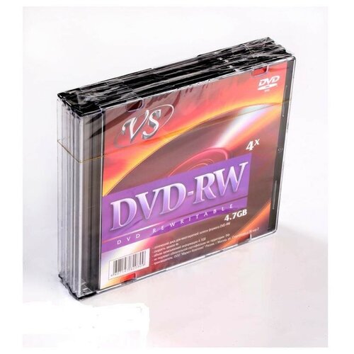 Носители информации DVD-RW, 4x, VS, Slim/5, VSDVDRWSL501 vs диск dvd rw 4 7 гб 4х slim