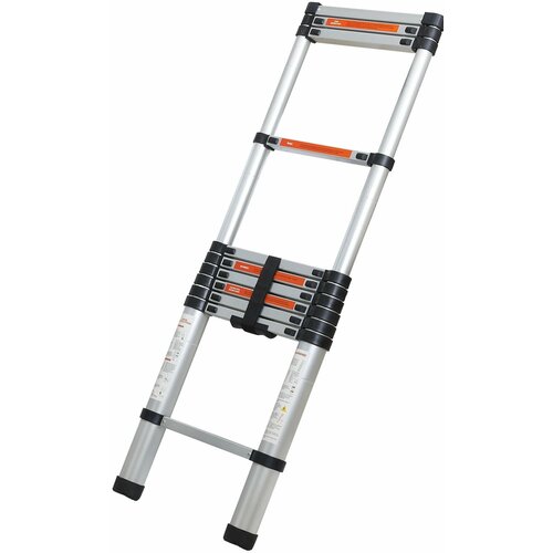 Телескопическая лестница 10 ступеней рабочая высота 32 м нагрузка до 150 кг из алюминия с нескользящими ножками удобна для бытовых и ремонтных работ на высоте для уборки для сбора урожая на даче 27962₽