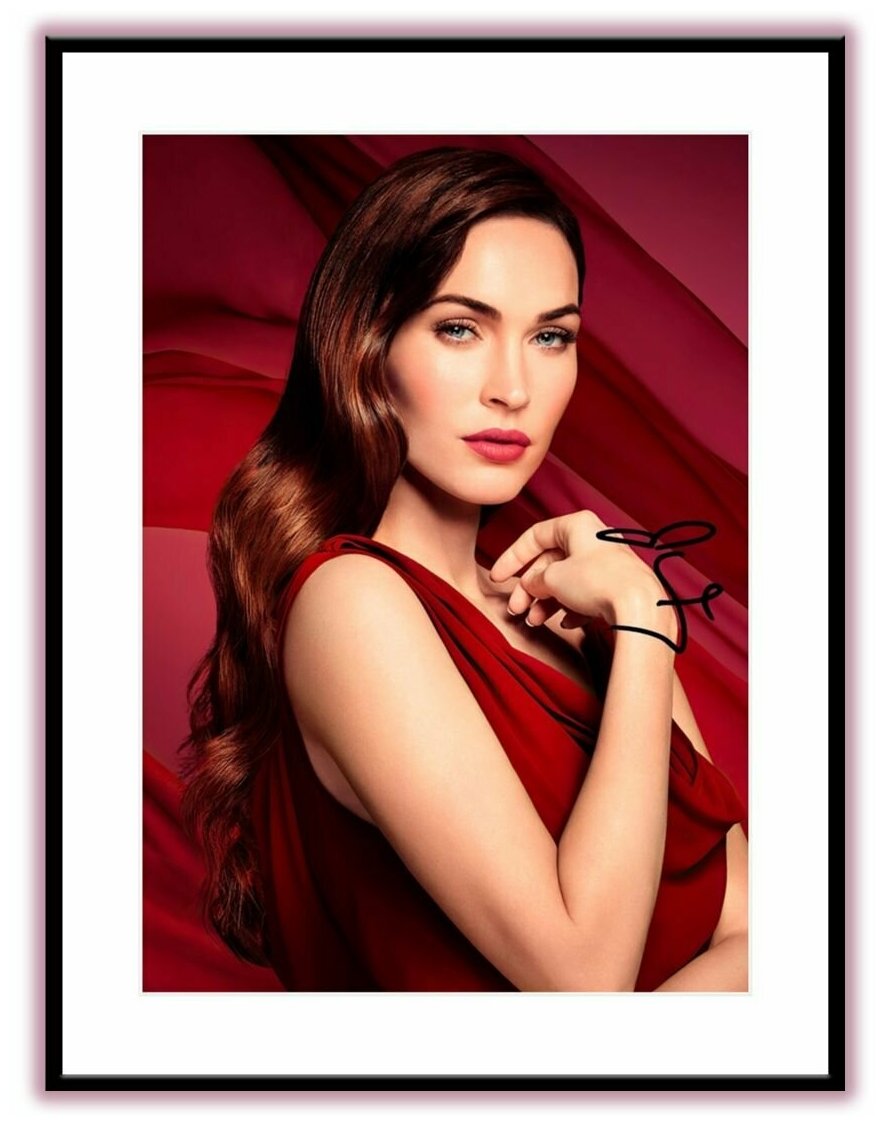 Постер в раме с автографом Меган Фокс, А3, черная рама — купить в ...