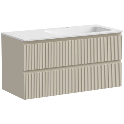 Тумба подвесная SANCOS Snob T правая, Beige Soft 995х445х500 + Раковина Ceramica Nova Element CN7015 тумба подвесная sancos snob t doha soft 790х445х500 раковина ceramica nova element cn7012