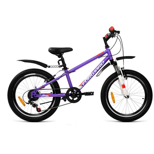 Горный (MTB) велосипед FORWARD UNIT 20 2.0 (2022) фиолетовый/белый 10.5